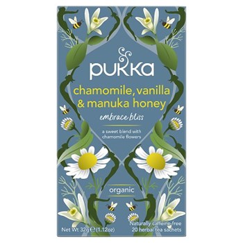 Pukka Chamomile, Vanilla & Manuka Honey 20 Organic Herbal Tea Sachets 32g
