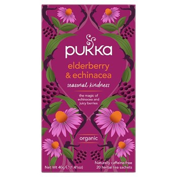 Pukka 20 Elderberry & Echinacea Herbal Tea Sachets 40g