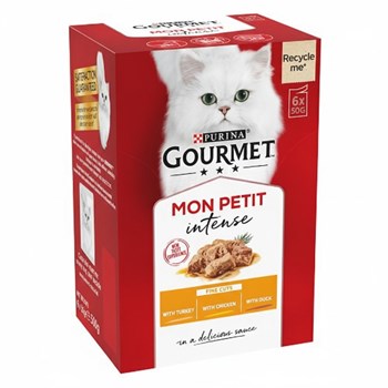 Gourmet Mon Petit Intense Fine Cuts with Turkey, Chicken & Duck 6 x 50g (300g)