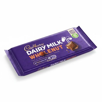 Cadbury Dairy Milk Whole Nut Chocolate Bar 120g