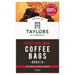 Taylors of Harrogate Hot Lava Java Coffee Bags 10 Enveloped Bags 75g