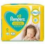 Pampers Premium Protection New Baby Size 0, 24 Nappies, 1kg-3kg, Carry Pack