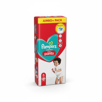 Pampers Baby-Dry Nappy Pants Size 6, 52 Nappies, 14kg-19kg, Jumbo+ Pack