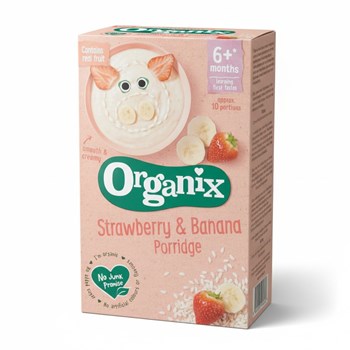 Organix Strawberry & Banana Porridge 6+ Months 120g