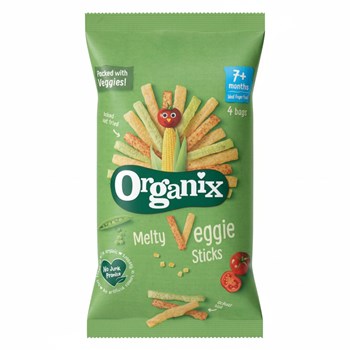 Organix Melty Veggie Sticks Organic Baby Finger Food Snack Multipack 4x15g