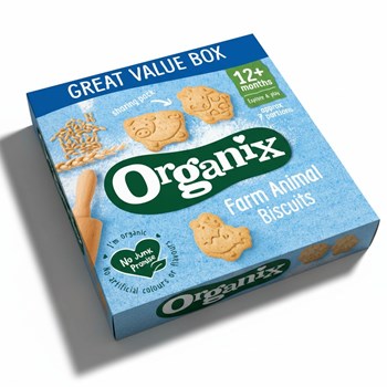 Organix Farm Animal Organic Toddler Snack Biscuits 100g