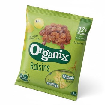 Organix Mini Organic Raisin Fruit Snack Boxes Multipack 168g (12 x 14g)