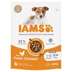 Iams with Fresh Chicken Puppy 1-12 Months S/M <25kg  800g