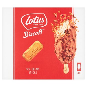 Lotus Biscoff Ice Cream Sticks 3 x 90ml (270ml)