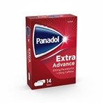 Panadol Extra Advance Pain Relief Tablets, 500mg Paracetamol Tablets with 65 mg Caffeine, Pack of 14