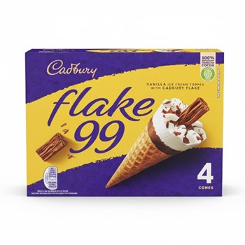 Cadbury Flake 99 Cones 4 x 125ml (500ml)