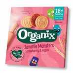 Organix Jammie Monsters Strawberry & Apple Biscuits 8 x 8g (64g)