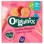 Organix Jammie Monsters Strawberry & Apple Biscuits 8 x 8g (64g)