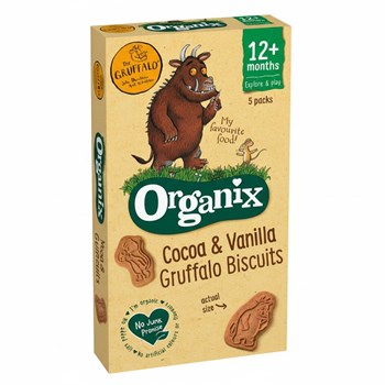 Organix Cocoa & Vanilla Gruffalo Biscuits 12+ Months 5 x 20g (100g)