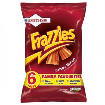 Smiths Frazzles Snacks Crispy Bacon 6 x 18g