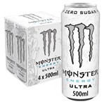Monster Energy Drink Ultra Zero Sugar 4 x 500ml