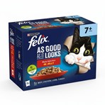 FELIX AS GOOD AS IT LOOKS Senior Meat Selection in Jelly Wet Cat Food 12 x 100g