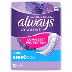 Always Discreet Incontinence Pads Women Long 10 Count  