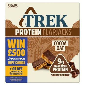 Trek Cocoa Oat Protein Flapjacks Bars 3 x 50g