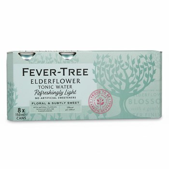 Fever-Tree Refreshingly Light Elderflower Tonic Water 8 x 150ml