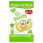 Kiddylicious Apple Soft Biscotti Baby Snacks 6x20g