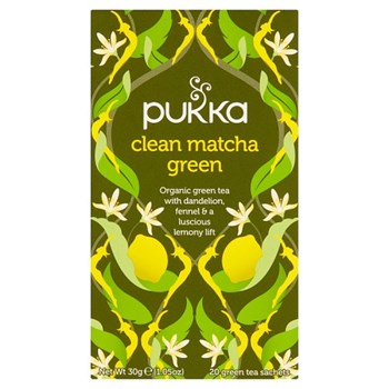 Pukka Organic Clean Matcha Green 20 Green Tea Sachets 30g