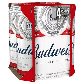 Budweiser Beer 4 x 440ml