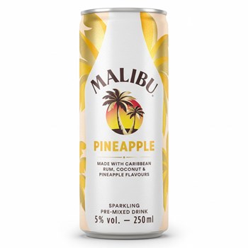 Malibu Pineapple Sparkling Pre-Mixed Drink 250ml