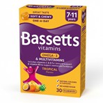 Bassetts Vitamins Omega-3 & Multivitamins Tropical Flavour 7-11 Years 30 Gummies