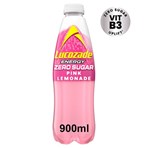 Lucozade Energy Zero Sugar Drink Pink Lemonade 900ml