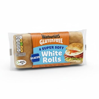 Warburtons Gluten Free 4 Super Soft Sliced Square Rolls