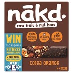 Nākd Raw Cocoa Orange Fruit & Nut Bars 4 x 35g