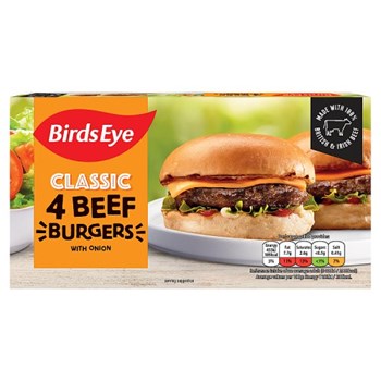 Birds Eye Classic Beef Burgers with Onion 227g