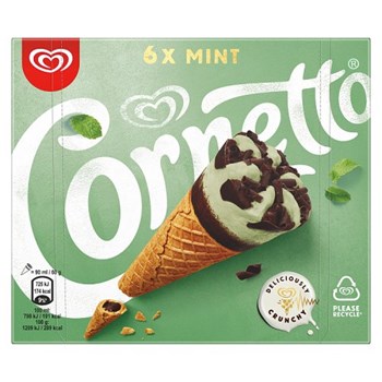 Cornetto  Ice Cream Cone Mint 6x 90 ml 