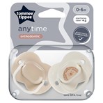 Tommee Tippee 2x Anytime Soother, 0-6 months, Symmetrical, BPA-Free Soothers