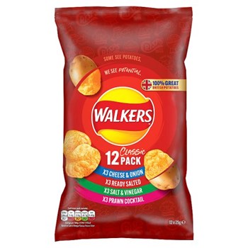 Walkers Classic Pack 12 x 25g