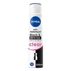 NIVEA Black & White Invisible Clear 72h Anti-perspirant Deodorant Spray 250ML