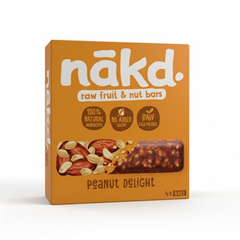 Nākd Peanut Delight Raw Fruit & Nut Bars 4 x 35g