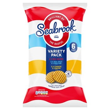 Seabrook The Original Crinkle Cut Crisp Variety Pack 6 x 25g