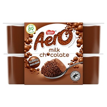 Aero Milk Chocolate Bubbly Mousse 4 x 59g (236g)