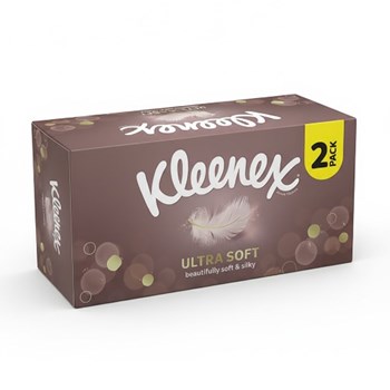 Kleenex Ultra Soft Tissues - Beautifully Soft and Silky Tissues - Twin Pack