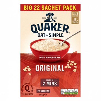 Quaker Oat So Simple Family Pack Original Porridge Sachets 22x27g
