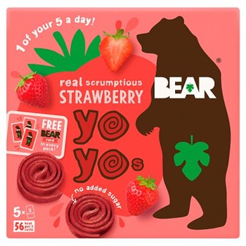 Bear Yoyos Real Fruit Scrumptious Strawberry 5 x 20g