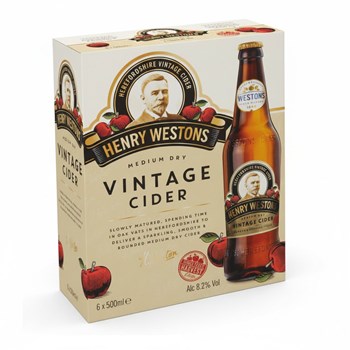 Henry Westons Medium Dry Vintage Cider 6 x 500ml