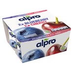 Alpro Blueberry & Cherry Yoghurt Alternative 4x125g