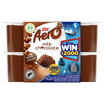 Aero Milk Chocolate Bubbly Mousse 4 x 59g (236g)