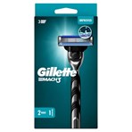 Gillette Mach3 Razor For Men, 1 Gillette Razor, 2 Razor Blade Refills