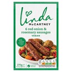 Linda McCartney 6 Vegan Red Onion & Rosemary Sausages 270g