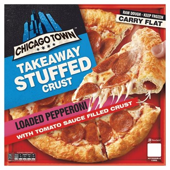 Chicago Town Stuffed Crust Takeaway Loaded Pepperoni Pizza 645g