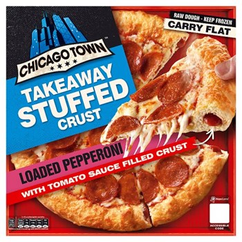 Chicago Town Stuffed Crust Takeaway Loaded Pepperoni Pizza 645g